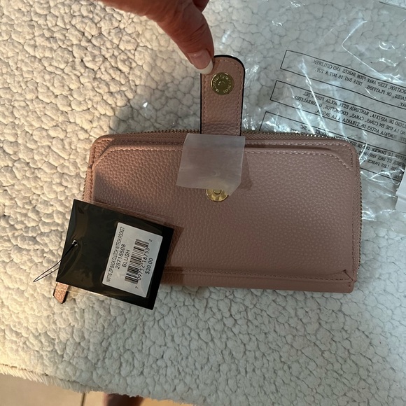 💞💞NANETTE LEPORE Nattie Zip Back Clutch w/Tech Pocket-Blush NWT/packaging - Picture 8 of 11